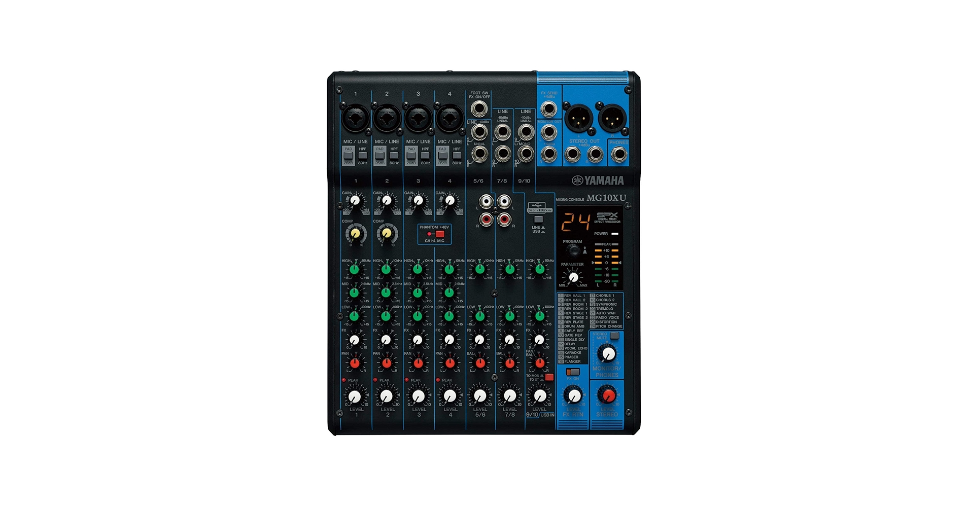 Amazon.com: Yamaha MG10XU 10-Channel Analog Mixer, with 4